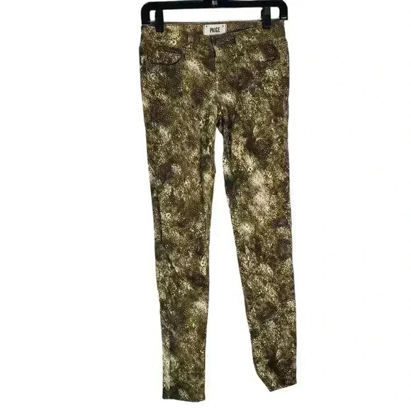Paige Verdugo Ultra Skinny Feather Print Womens Jeans Sz 25 - Picture 1 of 8